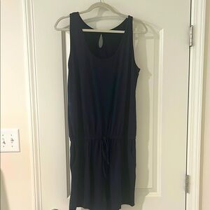 Large Navy sleeveless romper